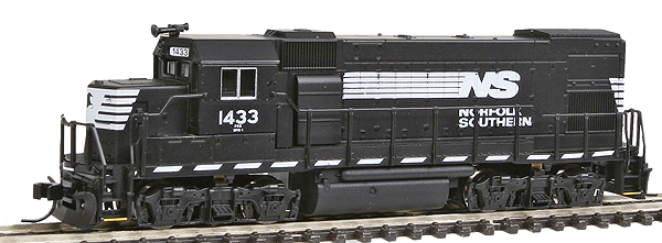 Trainman(TM) Diesel GP15-1 - Standard DC -- Norfolk Southern #1433 (black w/Dashed Frame Stripe)
