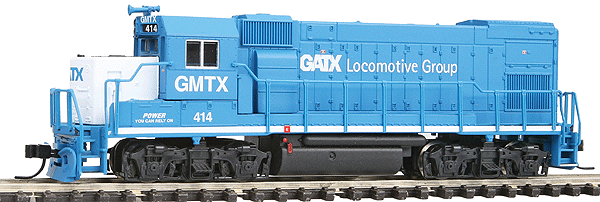 Trainman(R) Diesel EMD GP15-1 - Standard DC -- GATX Rail Locomotive Group GMTX #414 (blue, white)