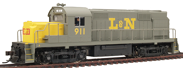 Trainman(R) Diesel RS36 without Dynamic Brakes, Powered -- Louisville & Nashville #911 (gray, yellow "Late Scheme")