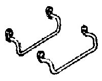 Grab Irons -- Drop, Brass pkg(12)