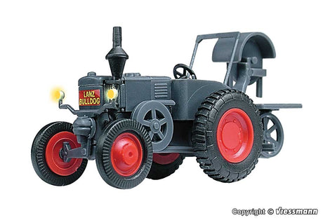 Lighted Lanz Bulldog Farm Tractor - Assembled -- Black, Red