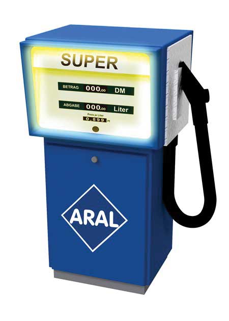 Gas Pump with LED Lighting -- Aral (blue, white)