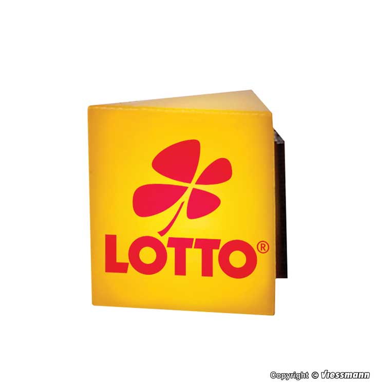 Wall-Mount LED Lighted Lotto Sign -- 3/8 x 3/8"  .95 x .95cm