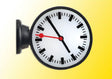 LED Lighted Horizontal-Mount Platform Clock -- 14-16 Volt AC or DC