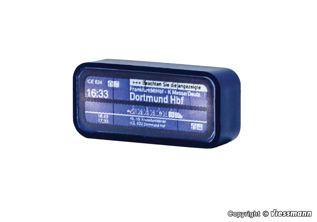 LED Lighted Era V-VI Train Destination Sign -- 13/16 x 3/16 x 3/8" 2 x .5 x .9cm