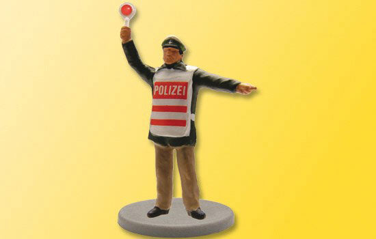 Animated Policeman w/Illuminated Handheld Signal, German Uniform -- 14-16 Volt AC or DC