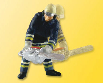 Animated Fireman w/Chain Saw -- 14-16 Volt AC or DC