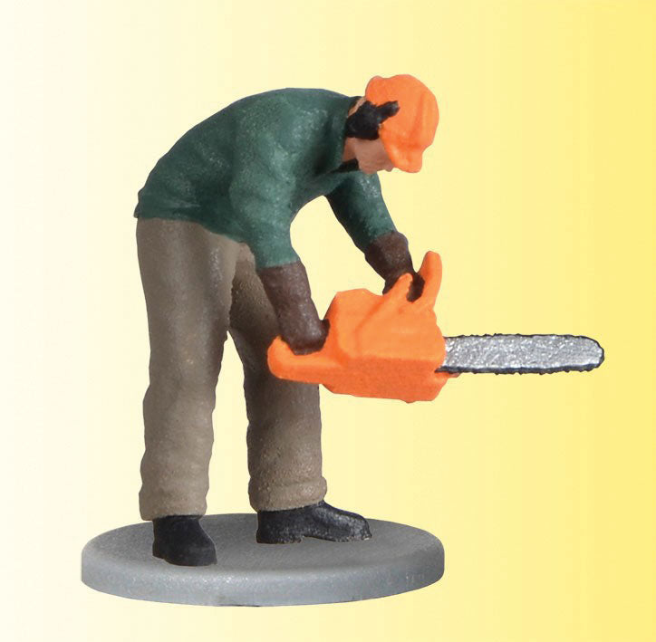 Animated Lumberjack w/Moving Chainsaw