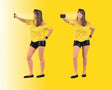 Woman Taking Selfie Picture w/LED Flash