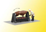 Animated Grill with Beef on Rotisserie over Glowing Embers -- 14-16 Volt AC or DC-2