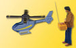 Action Figures w/Drive Unit (14-16v AC/DC) -- Amateur Pilot w/Remote Control Helicopter