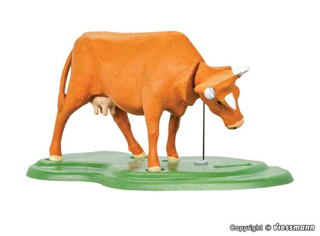 Animated Cow with Moving Head -- With Under-Layout Motor Drive, Requires 1-1/2"  3.9cm Mounting Depth (brown