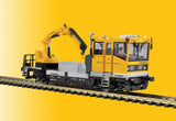 Robel 54.22 Track Maintenance Car w/Working Crane, Sound & DCC -- NETZ (yellow, black, gray)-2