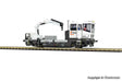 Robel 54.22 Track Maintenance Car w/Working Crane, Sound & DCC -- Sersa (black, white, orange)