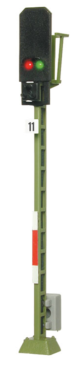 German Federal Railways (DB) Type 1969 Daylight Signal - Assembled -- Block w/4 Aspects-2