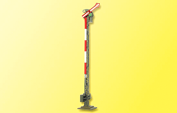 Bavarian-Style Semaphore Home Signal w/Lattice Post -- Single Arm Hp0 Hp1-1