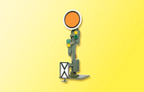 Operating European-Style Movable-Disc Semaphore Distant Signal - Assembled -- Single Disc-1
