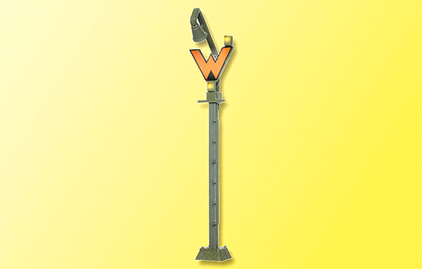 Operating European-Style Waiting Signal - Assembled -- With Orange W & LED Lamp-1