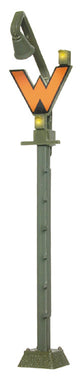 Operating European-Style Waiting Signal - Assembled -- With Orange W & LED Lamp-2
