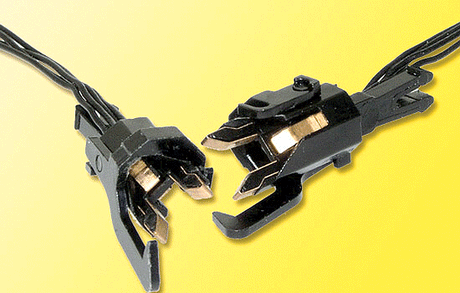 Electrically Conductive Couplers w/Wire Lead -- Fits NEM 362 Coupler Pocket, 4-Pole, Max .5A Current pkg(2)-1