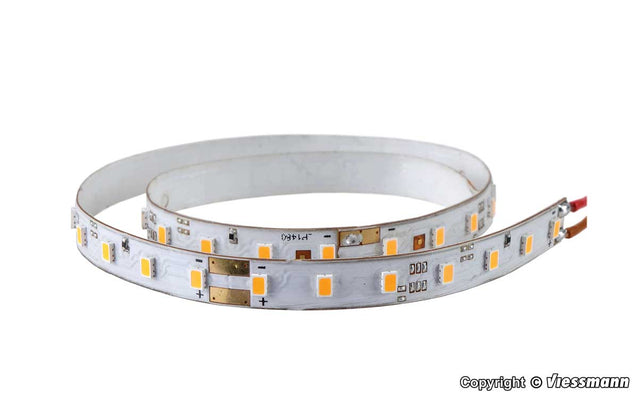 Self-Adhesive 24V LED Light Strips with Resistors 5/16"  .8cm Wide -- 4000K White 6 Sections - 7 LEDs Each, Total 9-13/16" 25cm Long