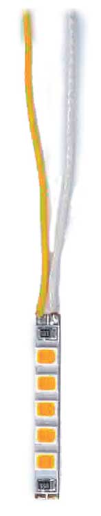 Mini LED Light Strips -- 2.3mm Wide, 5 LEDs (warm white) pkg(4)