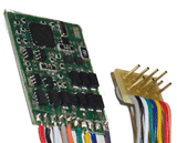 Motor Control & Function DCC Decoder w/NEM 652/NMRA 8-Pin Plug -- 1 x 5/8 x 1/8"  25 x 15.4 x 3.3mm-1