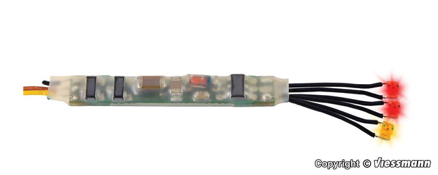 Mini LEDs with Fire Effects Flasher Circuit -- 1/16 x 1/32"  .16 x .08cm LEDs (2 red, 1 yellow)