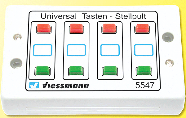 Universal Pushbutton Panel w/Momentary Switches for Solenoid Signal/Accessory -- Controls 4 Turnouts or 2-Aspect Signals-1