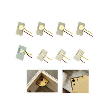Interior Illumination Set -- Fits Kibri Cube Houses #405-38336 to 38339, 8 Mixed LEDs