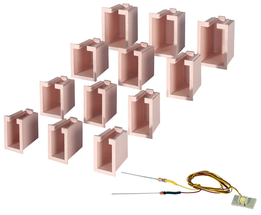 House Illumination Starter Set -- 12 Lightboxes (4 Different Sizes) & 1 White LED-3