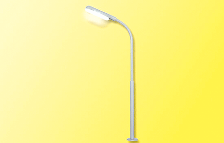 LED Whip-Style Street Lamp w/Plug Base & Socket -- White LED, 10-16 V, 3-15/16"  10cm Tall-1