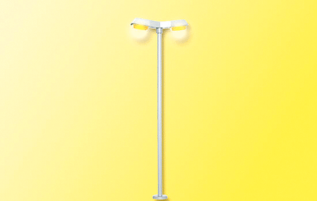 LED Streetlight -- Double Modern Street Lamp 3-15/16"  10cm 10-16 Volt, Yellow LED-1