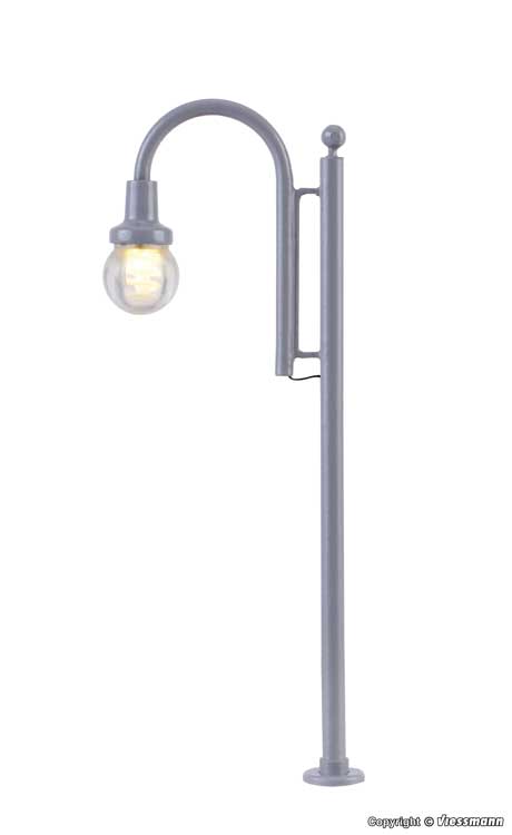 Swan-Neck LED Streetlight -- Warm White 2-3/8"  6cm Tall
