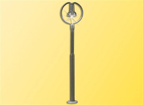 Nostalgic LED Platform Light w/Plug Base & Socket -- Era II-IV, Gray Metal Mast, Warm White LED 10-16 V  1-7/8"  4.7cm Tall-1