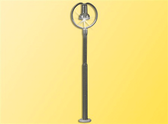 Nostalgic LED Platform Light w/Plug Base & Socket -- Era II-IV, Gray Metal Mast, Warm White LED 10-16 V  1-7/8"  4.7cm Tall-1