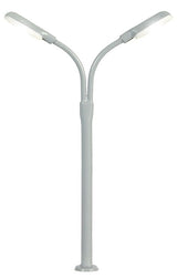 Double-Curved-Arm LED Streetlight -- White 2-1/8"  5.4cm-2