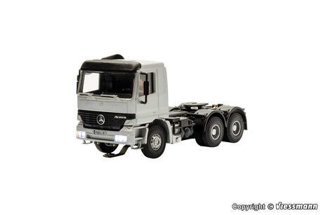 Operating 1996 Mercedes-Benz Actros 3-Axle Semi Tractor w/Lights - CarMotion -- White, Black-1