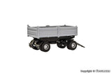 2-Axle Dump Trailer w/Tail Lights - CarMotion -- Silver, Black-1