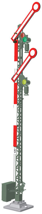 European-Style Semaphore Home Signal w/Coupled Arms