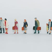 Pedestrians -- Walking Passengers w/Luggage pkg(6)