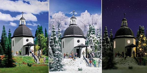 Silent Night Memorial Chapel -- Kit - 3-3/16 x 4-3/8 x 6-1/4"  8.1 x 11.1 x 15.9cm-1