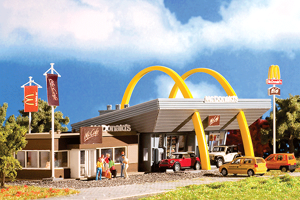 McDonald's Restaurant w/McCafe -- Kit - 10-5/8 x 7-1/8 x 3-7/8"  27 x 18 x 9.8cm-1