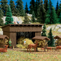 Wild Game Feeding Stand - Kit -- Shed: 3-1/8 x 2 x 2" 8 x 5 x 5.1cm Troughs:1-1/16 x 7/8 x 1-3/16" 2.7x2.2x
