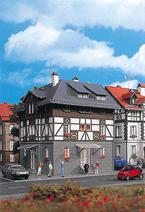 3-Story Corner Building -- 5-1/2 x 5-1/4 x 7"  14 x 13.4 x 17.8cm-1