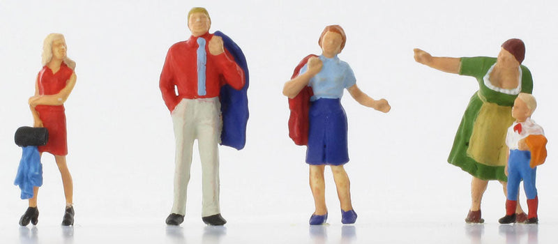 Working People Figure Set -- At the Organic Farm (3 Women, 1 Girl, 1 Man)