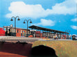 Baden Station Platform -- 44-13/16 x 2-11/64 x 3-13/32"  112 x 5.4 x 8.5cm