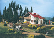 Mountain Cottage -- 4-3/4 x 5-3/8 x 3"  12.5 x 13.5 x 7.5cm