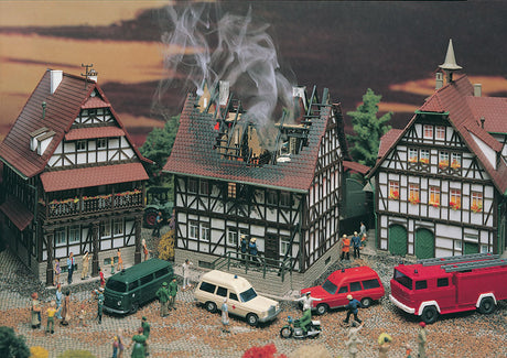 House On Fire -- 4-3/4 x 3-1/2 x 5-3/4"  12 x 9 x 14.5cm