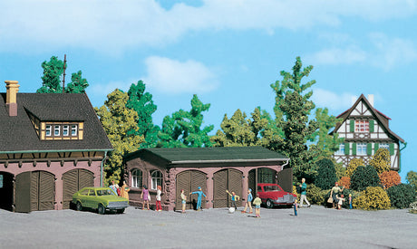 Three-Door Garage -- 4-3/8 x 2-3/4 x 1-3/4"  11 x 7 x 4.5cm